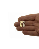 Bride Monogram Gold or Silver Charm, Dainty  Monogram Charm For A Bride ,Silver And Gold Bride  Word Charms,Gold Bride Charms,CPG064,CPS064