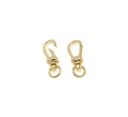 Swivel Push Gate Clasp,Dainty Gold Clasp With Rotating Ring,Swivel Clasp For Jewelry Making,Small Gold Clasp,Enhancer Swivel Clasp,CLG319