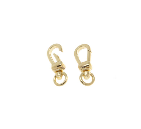 Swivel Push Gate Clasp,Dainty Gold Clasp With Rotating Ring,Swivel Clasp For Jewelry Making,Small Gold Clasp,Enhancer Swivel Clasp,CLG319