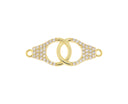 Handcuff Bracelet Connector Charm,Gold Handcuff CZ Connector Charm,Pave Hand cuff  For Jewelry Making,CNG053