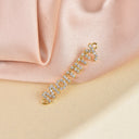 Mommy Monogram Connector Charm,Mommy Bracelet Connector,Gold Mommy Connector Charm With AAA Cubic Zirconia,CNG031