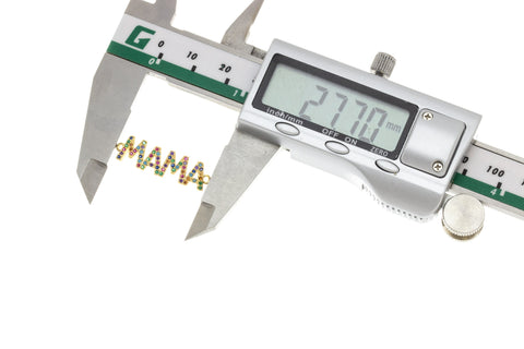Mama Monogram Bracelet Charm,Mama Word Monogram Connector Charm,Mother’s Day Gift,Mama Pave CZ Monogram,1 pc,5pcs or 10pcs,Wholesale,CNG039