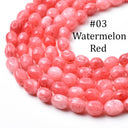 Red Collection of Vibrant Dyed Jade pebble beads, PJ085-PJ086-PJ087