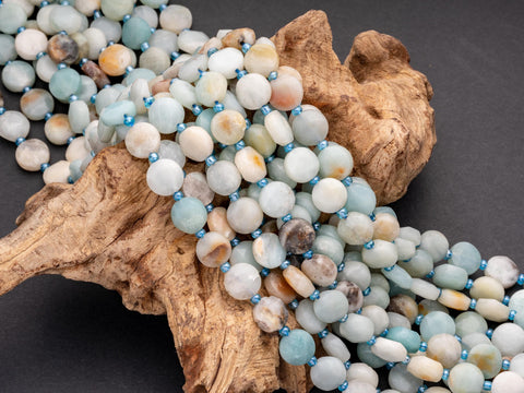 Amazonite Star Cut Disc Beads, 10mm disc, Natural Flower Amazonite beads, Flower Amazonite Stone, Full Strand, DS010