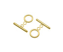 Matte Finish Toggle Clasp,Gold Circle Toggle Clasp,Round Toggle Clasp For Jewelry,CLG002