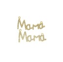 Mama Monogram Necklace Charm,Mama Word Monogram Connector Charm For Necklace,Mother’s Day Gift,Mama Pave CZ Monogram,CNG049
