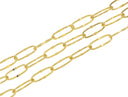 Oval Paperclip Chain With Diamond Cut,Gold Oval Paperclip Chain,Paperclip Chain For Jewelry Making,Chain For Necklace,Bracelet,CHG055