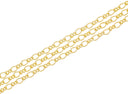 Gold 4mm Curb Cuban Chain,Dainty Oval Curb Chain For Jewelry Making,Oval Cuban Curb Chain For Necklace And Bracelet,CHG0076