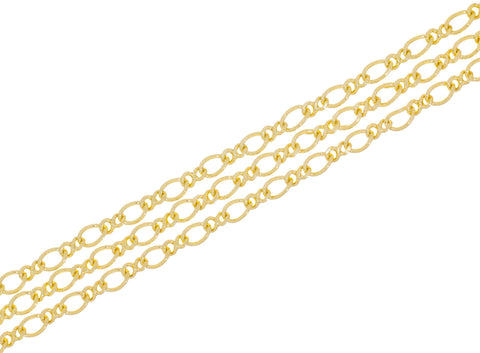Gold 4mm Curb Cuban Chain,Dainty Oval Curb Chain For Jewelry Making,Oval Cuban Curb Chain For Necklace And Bracelet,CHG0076