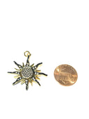 Cz set starburst pendant