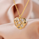 Micro Pave 14K Gold Over Brass Heart Charm ,Baguette  Heart Charm, Gold Heart Charm,CPG229