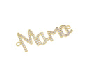 Mama Monogram Connector Charm For Bracelet,Monogram Mama Word Connector Bracelet Charm,Gold Mama Bracelet Charm,CNG032