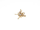 CZ Gold Butterfly Charm, Dainty Gold Butterfly for Earring for Necklace Making, CPG2046