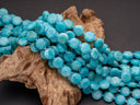 Imt Jade Amazonite color Star Cut Disc Beads, 12mm disc, Full Strand, DS023