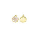 Dragonfly Gold Charm,Enamel Dragonfly Dainty Charms,Dragonfly Disc Charm,CPG306