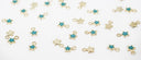 20 pcs of Gold Enamel Stars black, white, light yellow, turquoise, hot pink, baby pink, red, navy blue CPG570