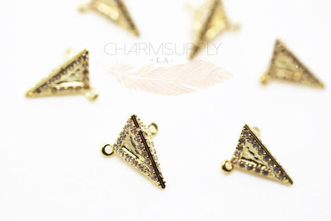 Dainty Kite Shape CZ connector MP04-001