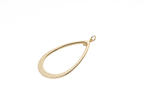 Textured Teardrop Charm, For Jewlery making, Jewlery Supplies, Open Loop Details, CPG2090