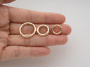 18K Gold Plated Closed Circle Karma Charm Minimalist Jewelry Connector Dainty Simple Necklace Pendant Jewelry CPG2114