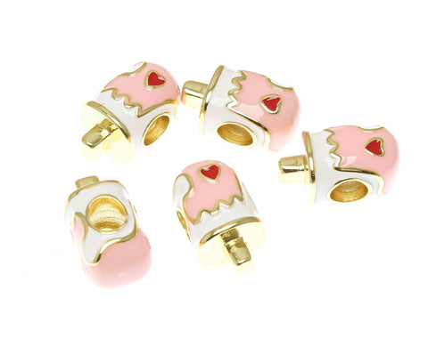Ice Cream Charm, Charms for kids, Summer Party Charm, Cute Ice Cream Charm for Necklace or Bracelet, Ice Cream Slider Charm, CPG1749