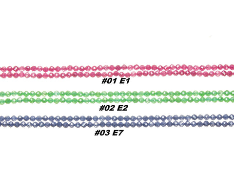 4mm Micro Faceted  Round AAA Zircon Beads,Round Zircon Faceted  Beads,3 Different Colors Of Sparkly Round Beads.E1-E2-E7