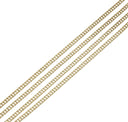 Gold Curb Link Chain,Flat Curb Chain For Jewelry Making,4mm Shiny Curb Chain,CHG030