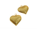 18k Gold Puffy Heart Pendant, Heart Charm, Statement Piece, Maximalist, Gift for her,   Valentine's gift, Puffy Heart Jewelry, CPG2515