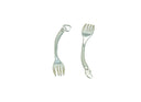 18k Gold or Silver Cutlery, Cutesy Forks or Spoons, Silver Spoon, Dainty Minimalist Charms, Great for Layering, CPG/S1370-71