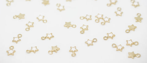 5 pcs of Gold Enamel Stars black, white, light yellow, turquoise, hot pink, baby pink, red, navy blue 5 pcs, 10 pcs, 50 pcs WHOLESALE CPG570