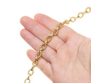Twisted Rope And Smooth Alternating Oval Link Chain,Braided Twisted Gold Chain For Jewelry Making,Alternating Gold Oval Link Chain,CHG171