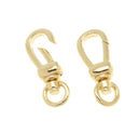 Swivel Push Gate Clasp,Dainty Gold Clasp With Rotating Ring,Swivel Clasp For Jewelry Making,Small Gold Clasp,Enhancer Swivel Clasp,CLG319