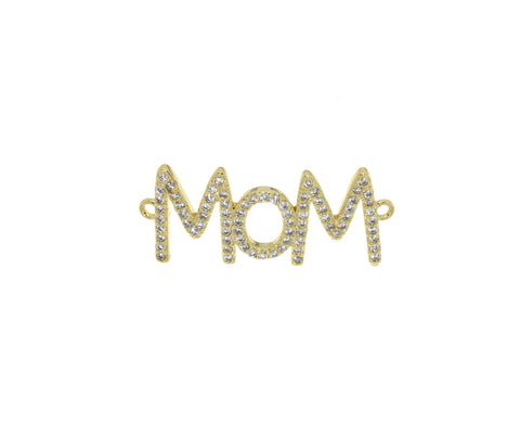 Mom Monogram Charm For Bracelet Making,Mom Word Monogram Bracelet Connector Charm,Mother’s Day Gift,1 pc,5pcs or 10pcs,CNG048