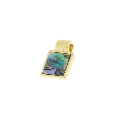 Abalone Gold Square Charm,Square Charm With Abalone,Dainty Geometric Charm, 1 pc,5 pcs Or 10pcs, WHOLESALE,CPG301