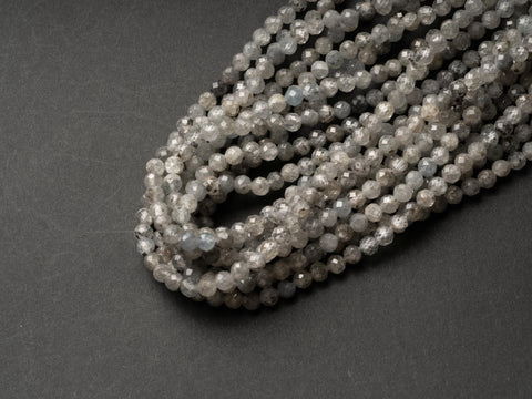 Natural Grey Zircon Beads, Pepper Zircon Beads, 2mm, 3mm and 4mm, FR142, FR144, FR145