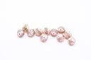 Evil eye Pave Light Pink Enamel Ball (7.5-8mm,10mm),