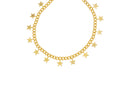 Gold Star Curb Link Chain,Star Gold Chain For Jewelry Making,Star Curb Link Gold Chain,Shiny Gold Star Chain,CHG0072