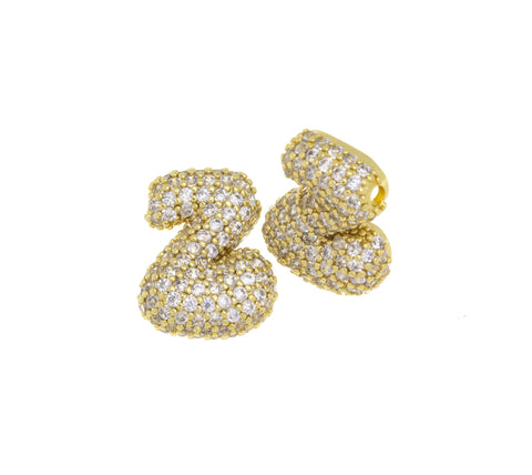 Balloon Slider Gold Charm,Balloon Puff letter Charm,Birthday Balloon Charm,Bubble Balloon Charm,Personalized Gift For A Friend,CPG1103