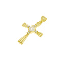 Gold Diamond Cross Charm,Pave Cross Pendant,Religious Gold Jewelry,Micro Pave Gold Cross Charm,CPG070