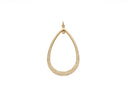 Textured Teardrop Charm, For Jewlery making, Jewlery Supplies, Open Loop Details, CPG2090