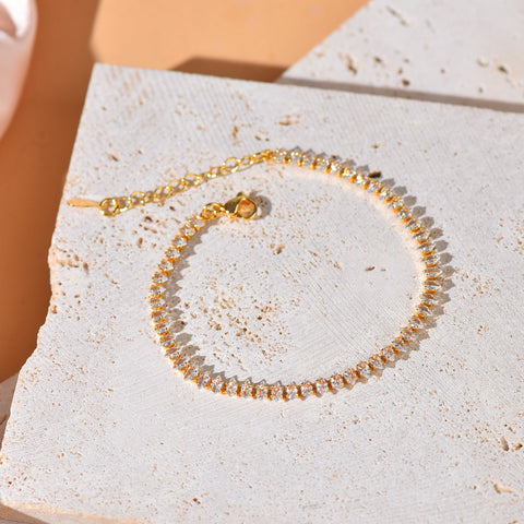 Tennis Bracelet,Tennis Bracelet with Adjustable Closure,Classic And Minimalist Timeless Design