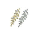 Gold Leaf Charm,Vine Gold leaf, CZ Leaf Pendant, CPG275-CPS275
