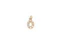 Pearl Gold Or Silver 'O' Charm, Pave CZ  Pearl Cross Pendant,Dainty Pearl Jewelry, Cross For Charm Bracelet,CPG1172, CPS1172