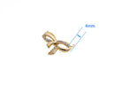 Bow Tie Necklace Connector Charm,Gold Bow Tie CZ Connector Charm,Pave Bow Tie  For Jewelry Making,CNG019