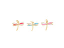 Gold Enamel Dragonfly Charm,Red Blue Pink Dragonfly Charms,Dainty Dragonfly Charm For Jewelry Making,Enamel Dragonfly Charm,CPG1561