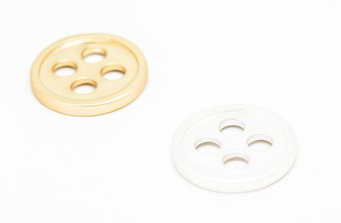 One Piece of Large Matte Gold or Silver Button Component, WHOLESALE