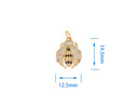 18k Gold Ladybug Gold Pave Charm, CZ Ladybug Colorful Charm, Ladybug Charm For Necklace Or Earrings, CPG1588