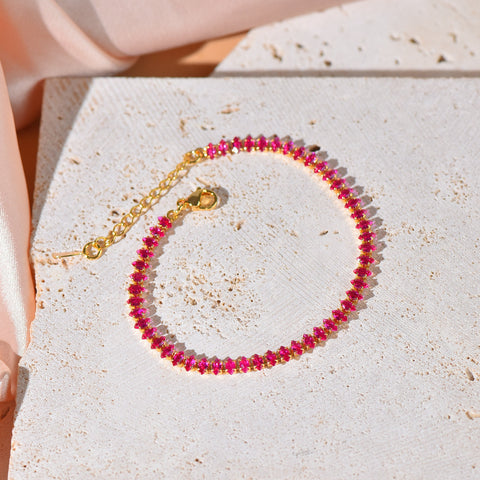 Tennis Bracelet,Tennis Bracelet with Adjustable Closure,Classic And Minimalist Timeless Design