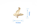 Gold Butterfly Charm, CZ Gold Butterfly Charm, Dainty Charm Jewlery, CPG2036