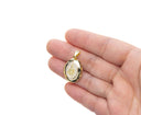 Open Hand Virgin Mary Locket Charm,Gold Religious Locket Charm For Necklace,Photo Locket Charm,Pave CZ Gold Locket Charm,CPG2532