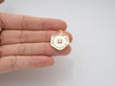 Gold Starburst Celestial Charm, Pink CZ or Clear CZ center stone, Galaxy Starburst Charm, Celestial cz jewelry, CPG2092